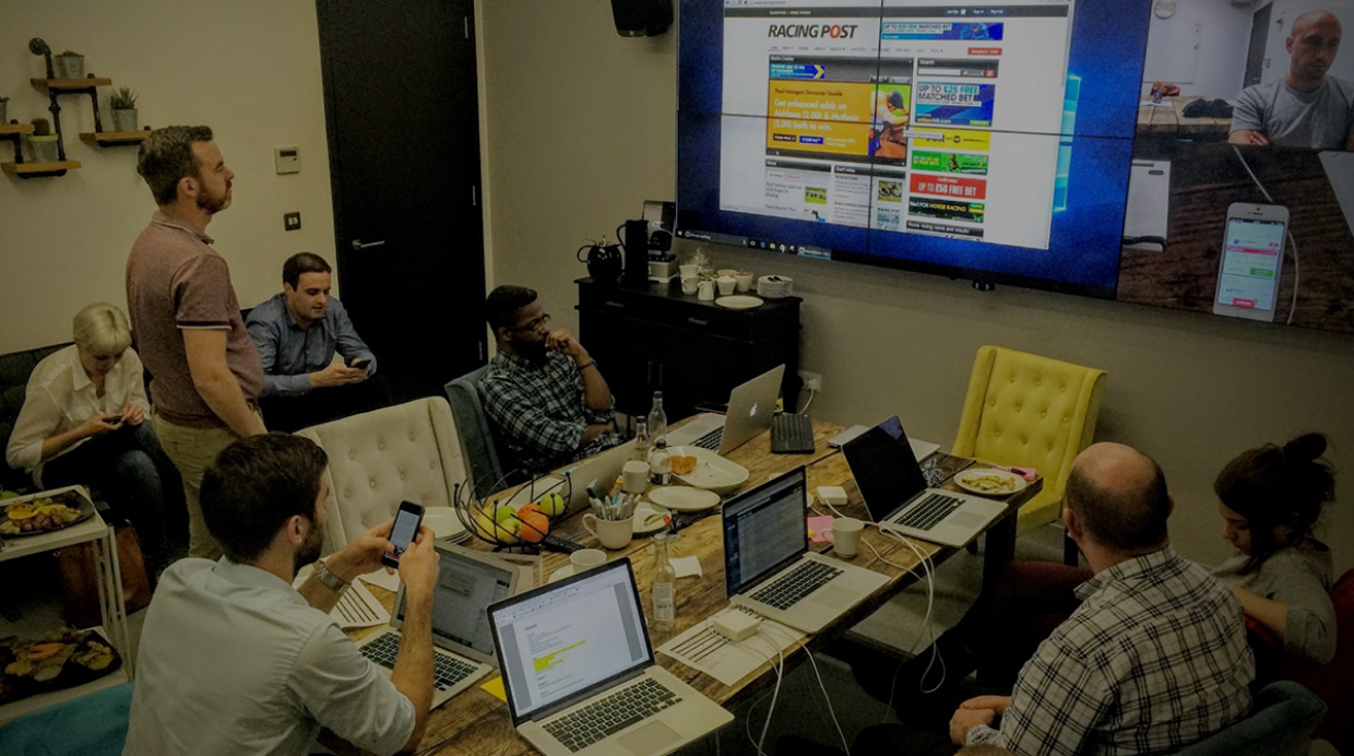 User testing session with the Racing Post team